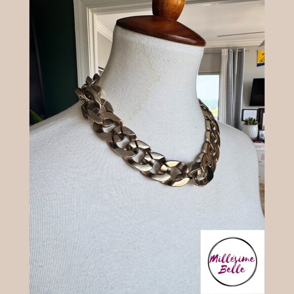 Chunky Gold Plated Rope Necklace - Picture 2 of 3